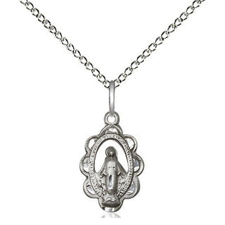 Sterling Silver Miraculous Medal Religious and Catholic Jewelry