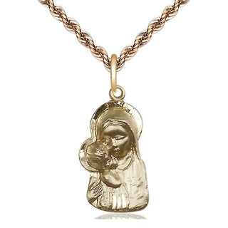 14kt Gold Filled Madonna & Child Medal Religious Jewelry
