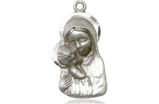 Sterling Silver Madonna & Child Medal