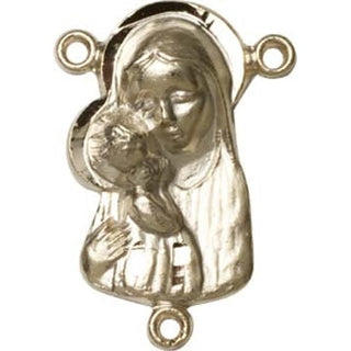 Gold Plate Madonna & Child Rosary Center Rosary Center