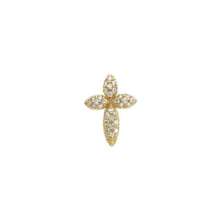 14K Yellow 1/3 CTW Natural Diamond Cross Pendant