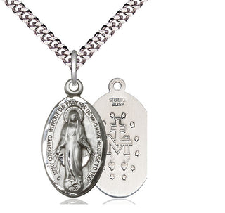 Pewter Miraculous Medal Catholic Jewelry