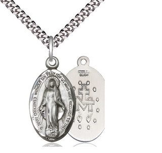 Pewter Miraculous Medal Catholic Jewelry