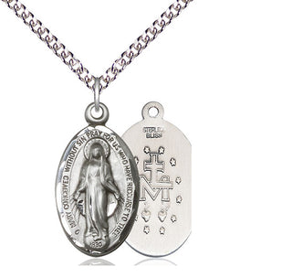 Sterling Silver Miraculous Medal Catholic Jewelry