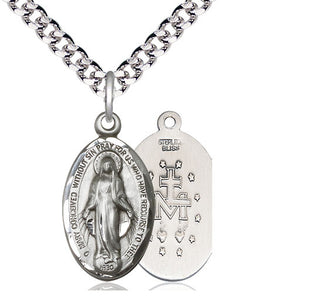 Sterling Silver Miraculous Medal Catholic Jewelry