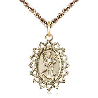 14kt Gold Saint Christopher Medal