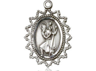 Sterling Silver Saint Christopher Medal Catholic Jewelry