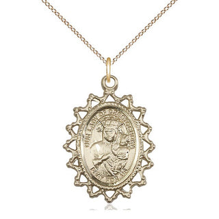 14kt Gold Filled Our Lady of Czestochowa Medal Catholic Jewelry