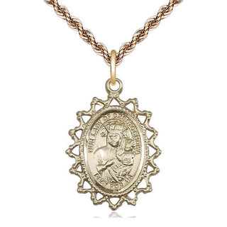 14kt Gold Filled Our Lady of Czestochowa Medal Catholic Jewelry