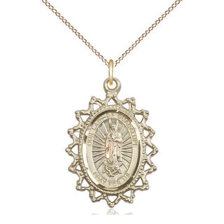 14kt Gold Our Lady of Guadalupe Medal