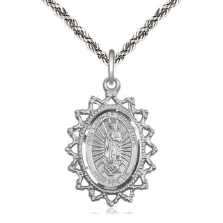 Sterling Silver Our Lady of Guadalupe Medal Catholic Jewelry