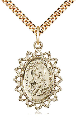 14kt Gold Filled Our Lady of Perpetual Help Medal Catholic Jewelry