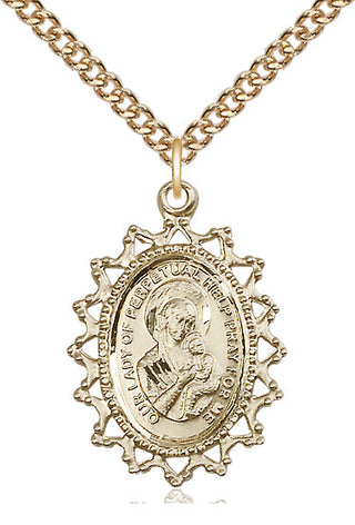 14kt Gold Our Lady of Perpetual Help Medal