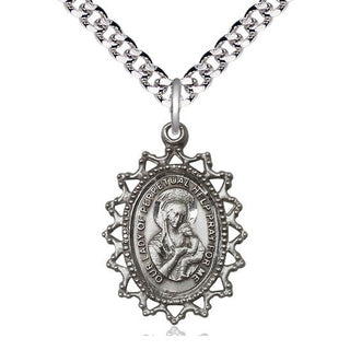 Pewter Our Lady of Perpetual Help Medal Catholic Jewelry
