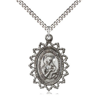 Pewter Our Lady of Perpetual Help Medal Catholic Jewelry