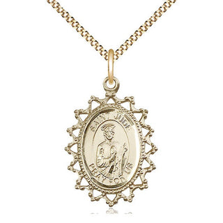 14kt Gold Filled Saint Jude Medal Catholic Jewelry