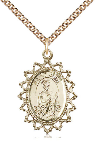 14kt Gold Filled Saint Jude Medal Catholic Jewelry