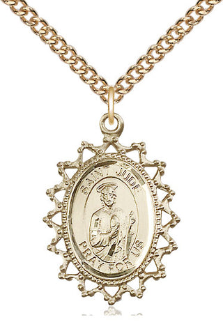 14kt Gold Filled Saint Jude Medal Catholic Jewelry