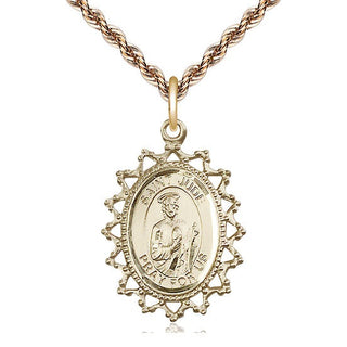 14kt Gold Filled Saint Jude Medal Catholic Jewelry