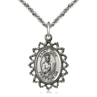 Sterling Silver Saint Jude Medal Catholic Jewelry