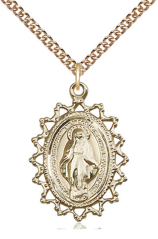 14kt Gold Filled Miraculous Medal Catholic Jewelry