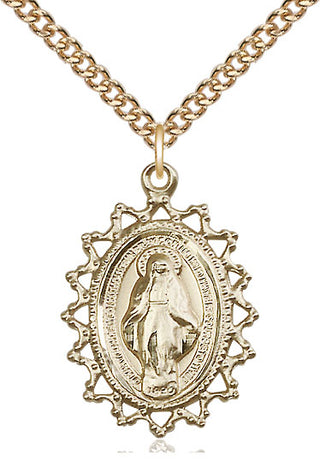 14kt Gold Filled Miraculous Medal Catholic Jewelry