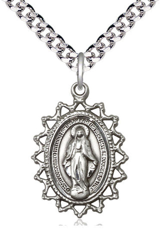 Pewter Miraculous Medal Catholic Jewelry