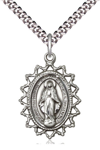 Sterling Silver Miraculous Medal Catholic Jewelry