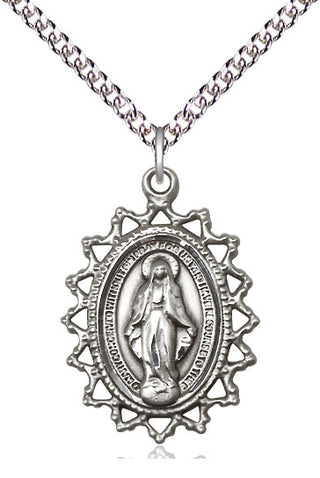 Sterling Silver Miraculous Medal Catholic Jewelry