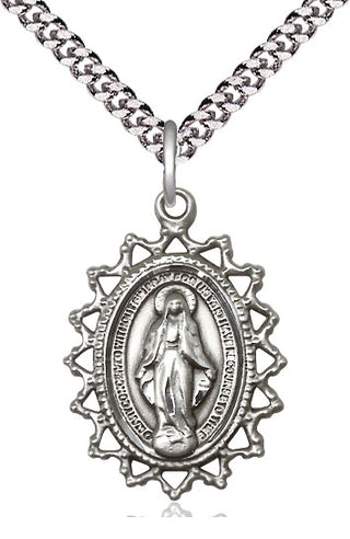 Sterling Silver Miraculous Medal Catholic Jewelry