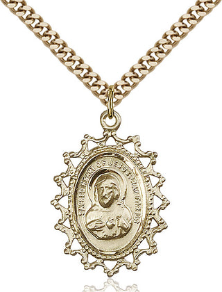 14kt Gold Filled Scapular Medal Catholic Jewelry