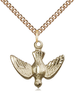 14kt Gold Holy Spirit Medal