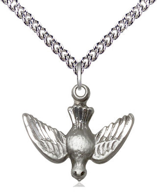 Sterling Silver Holy Spirit Medal Religious Jewelry