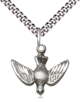 Sterling Silver Holy Spirit Medal Religious Jewelry