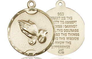 14kt Gold Praying Hands Medal