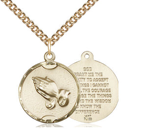 14kt Gold Praying Hands Medal