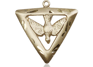 14kt Gold Holy Spirit Triangle Medal