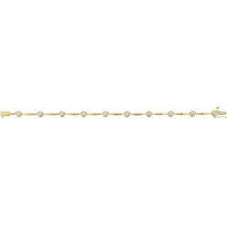 14K Yellow 1 CTW Natural Diamond Line 7 1/2" Bracelet