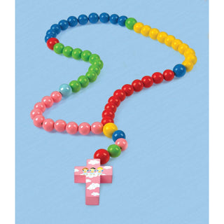 Three Angels - Pink Baby Rosary - TESTED and Lead Free