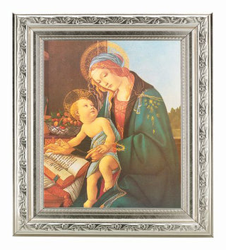 Bouguereau: Madonna and Child Silver Frame 10" X 12"