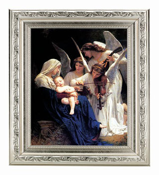Bouguereau Heaveny Melody In Silver Frame 10" X 12"