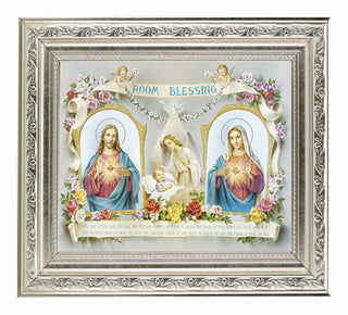 Baby Room Blessing Ornate Silver Frame 10" X 12"