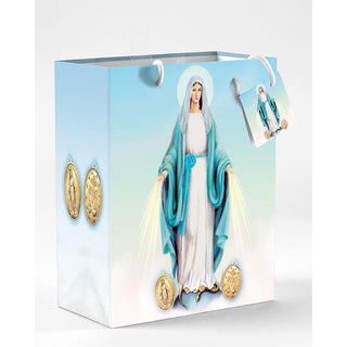 12-Pack - Large Miraculous Medal Gift Bag with Gift Tissue