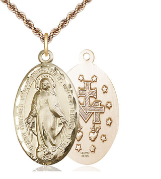 14kt Gold Filled Miraculous Medal Catholic Jewelry