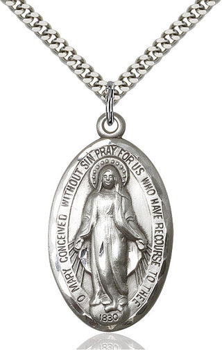 Pewter Miraculous Medal Catholic Jewelry