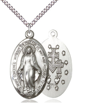 Sterling Silver Miraculous Medal Catholic Jewelry