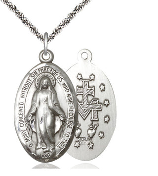 Sterling Silver Miraculous Medal Catholic Jewelry