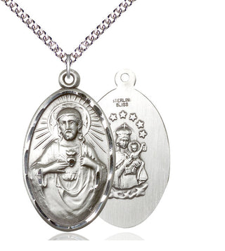 Sterling Silver Scapular Medal Catholic Jewelry