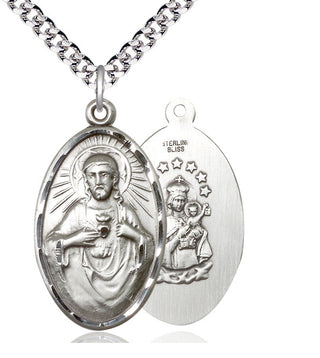 Sterling Silver Scapular Medal Catholic Jewelry