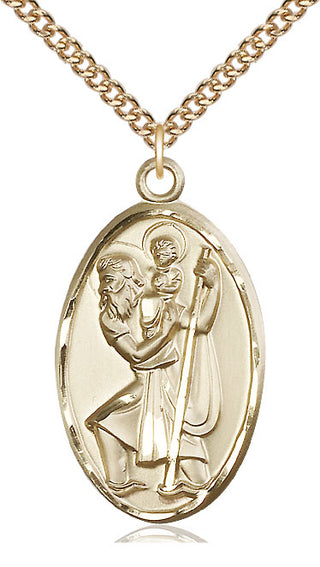 14kt Gold Filled Saint Christopher Medal Catholic Jewelry